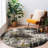 Abstract Yellow/Black/Gray Area Rug-1849441060
