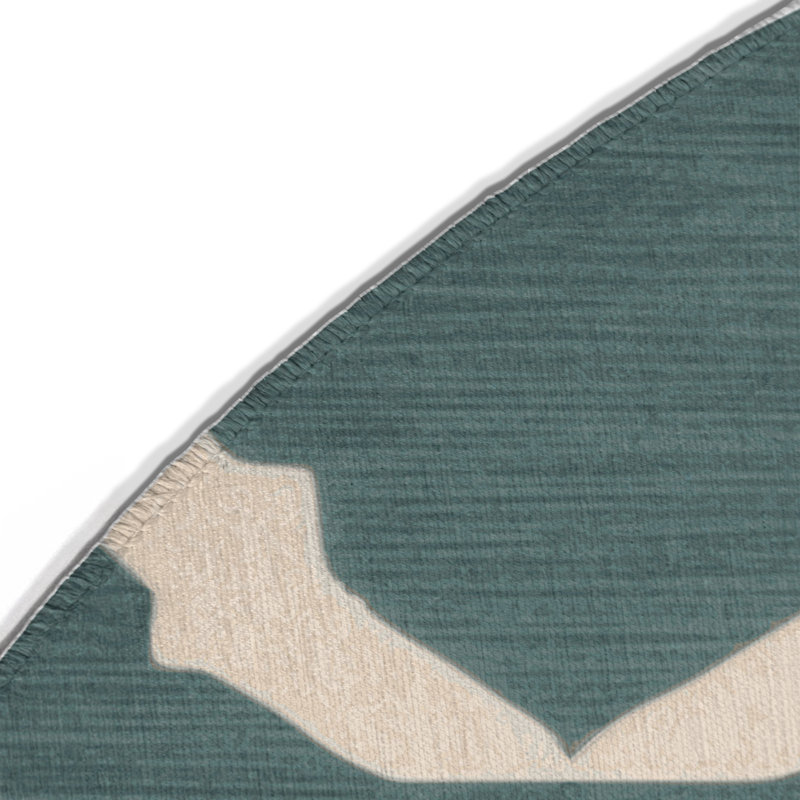 Trellis Gray Indoor and Outdoor Area Rug, Round 5'