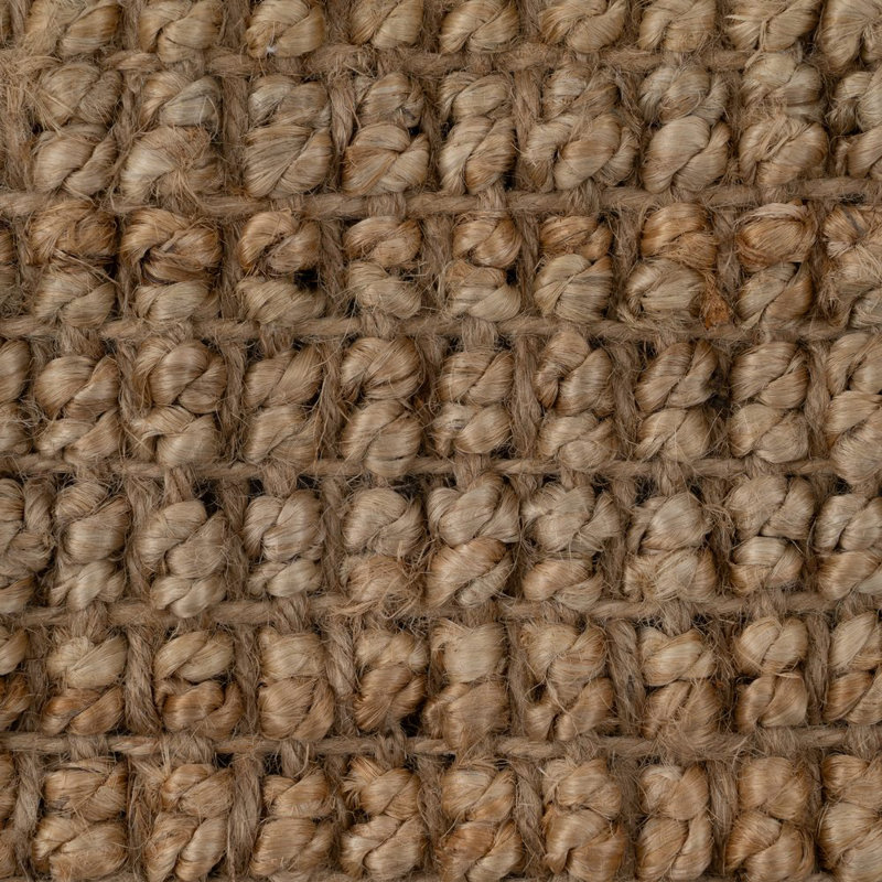 Shawna Solid Colour Jute / Sisal Machine Braided Area Rug, Rectangle 80 x 150cm