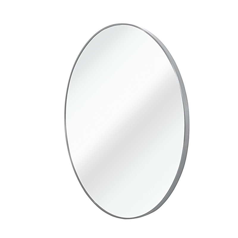 Miroir mural pour salle de bain, 36 po x 36 po, Argent argent
