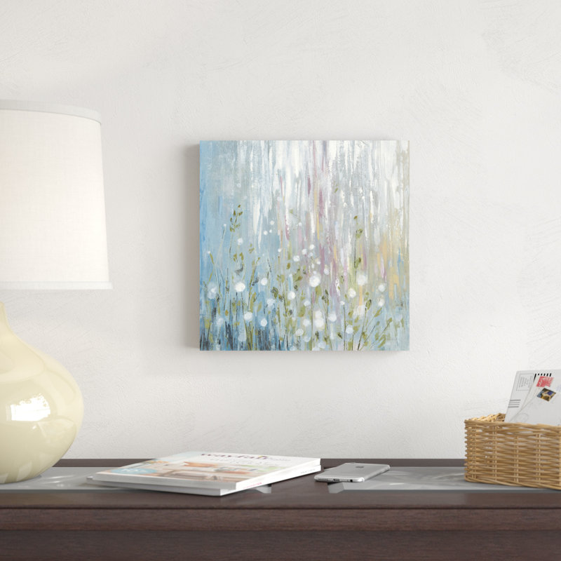 Branches de janvier bleu vert, H 12 po x l 12 po x P 1,25 po