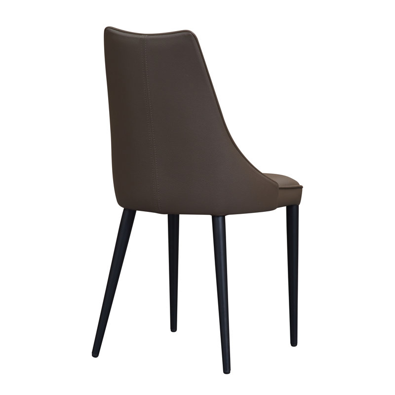 Leather Upholstered Dining Chair, Chocolate