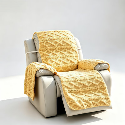 Plush Double-Sided Jacquard T-Shaped Sofa Cover, 1 Seater,2Pack