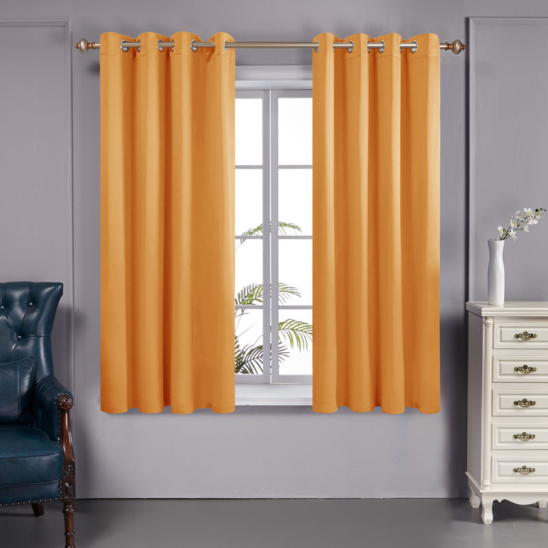 Bursaite 100 Percent Blackout Double Layers Lined Curtain Panel Pair, 52" W x 63" L, Purple Grape