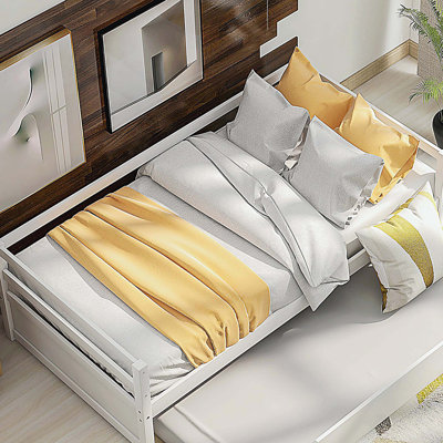 Twin Size Daybed with Trundle Frame Set