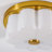 1-Light Brushed Gold Opal Glass Dimmable LED Flush Mount Ceiling light for Bedroom