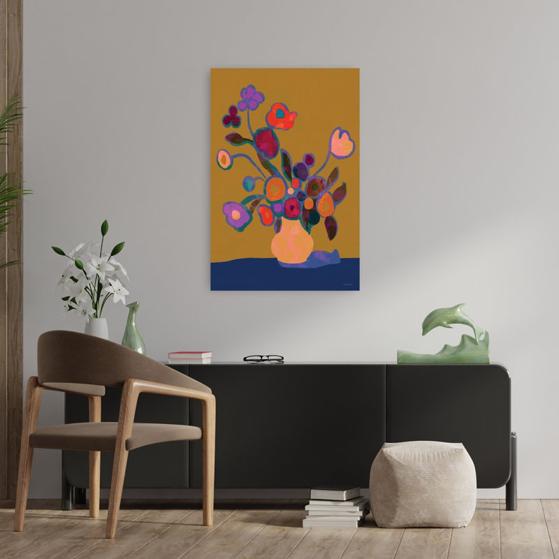Jubilation abstraite, art floral contemporain, H 36 po x l 24 po