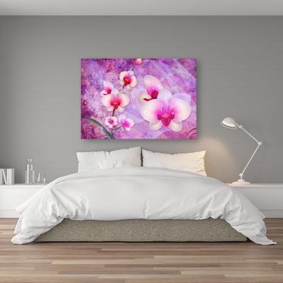 Orchid Blossom Abstraction - Wrapped Canvas Print