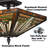 3-Light Tiffany Style Ceiling Light