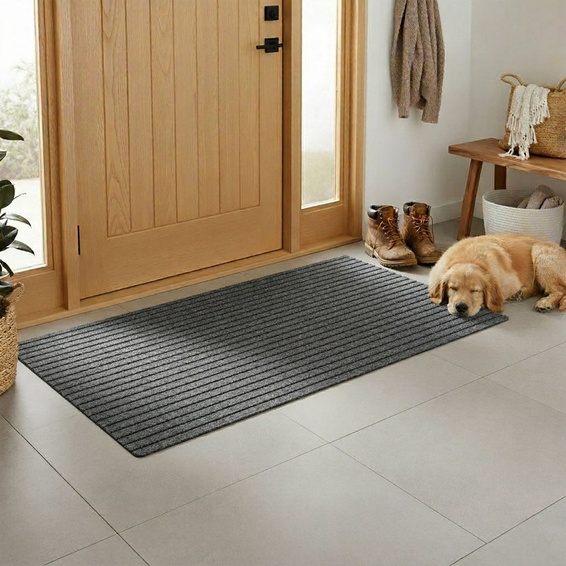 Paillasson de porte d'entrée brossé sur mesure 35,5 po x 78,75 po