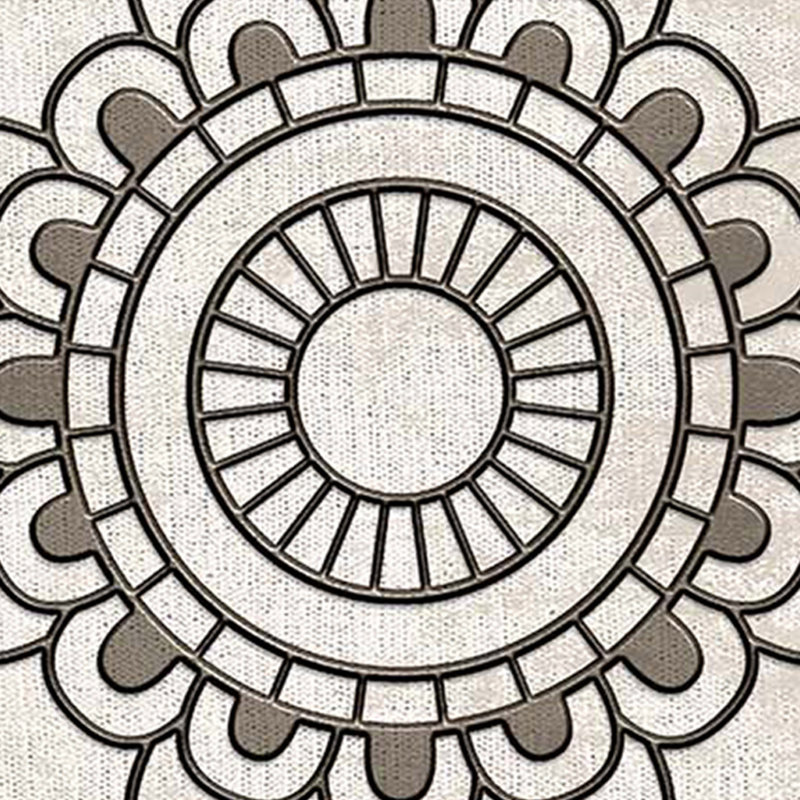 Tapis d'intérieur en polyester tissé à la machine Novelty Weintraub, Nouveauté 5 pi 3 po x 5 pi 3 po