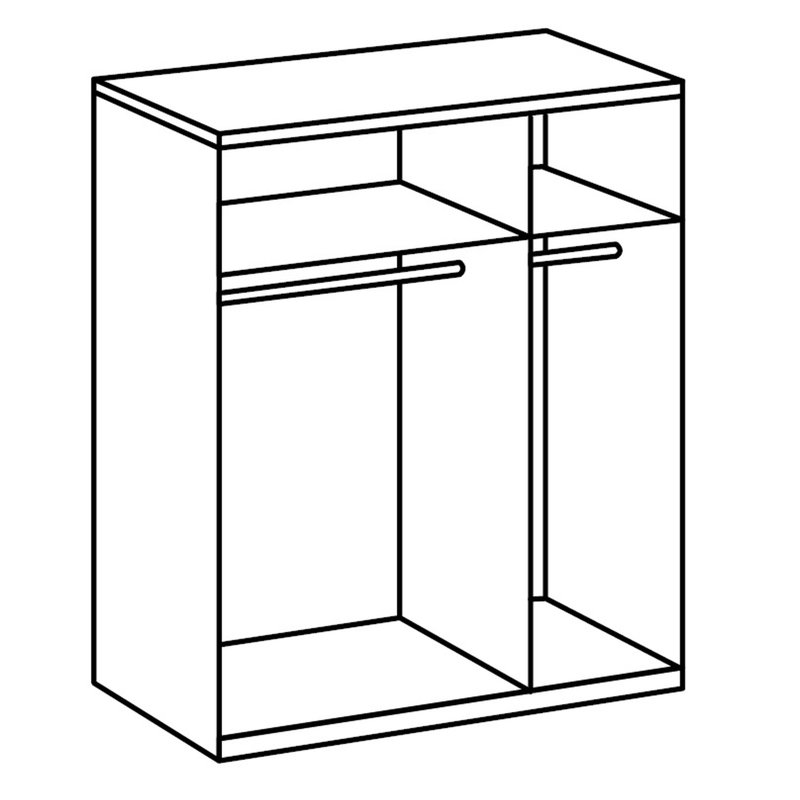 Wiburgh 3 Door Manufactured Wood Wardrobe, Braun