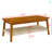 Mid-Century Rectangle Coffee Table with Woven Shelf
