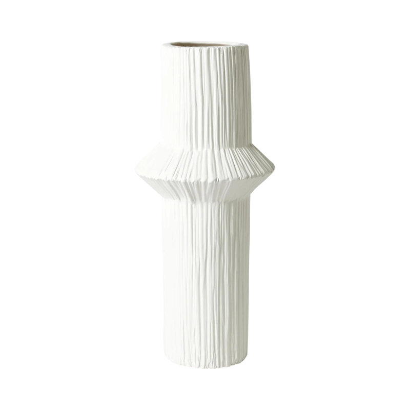 Ascending Ring Vase-Matte White-High