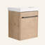Meuble-lavabo mural 18 po avec lavabo en céramique et porte d'armoire à fermeture en douceur, pour petite salle de bain-745914221