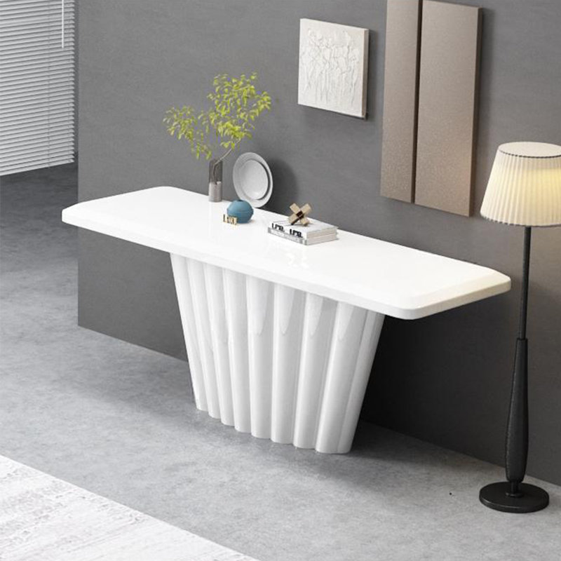 Console moderne minimaliste, H 35,43 po x l 62,99 po x P 15,75 po, Blanc