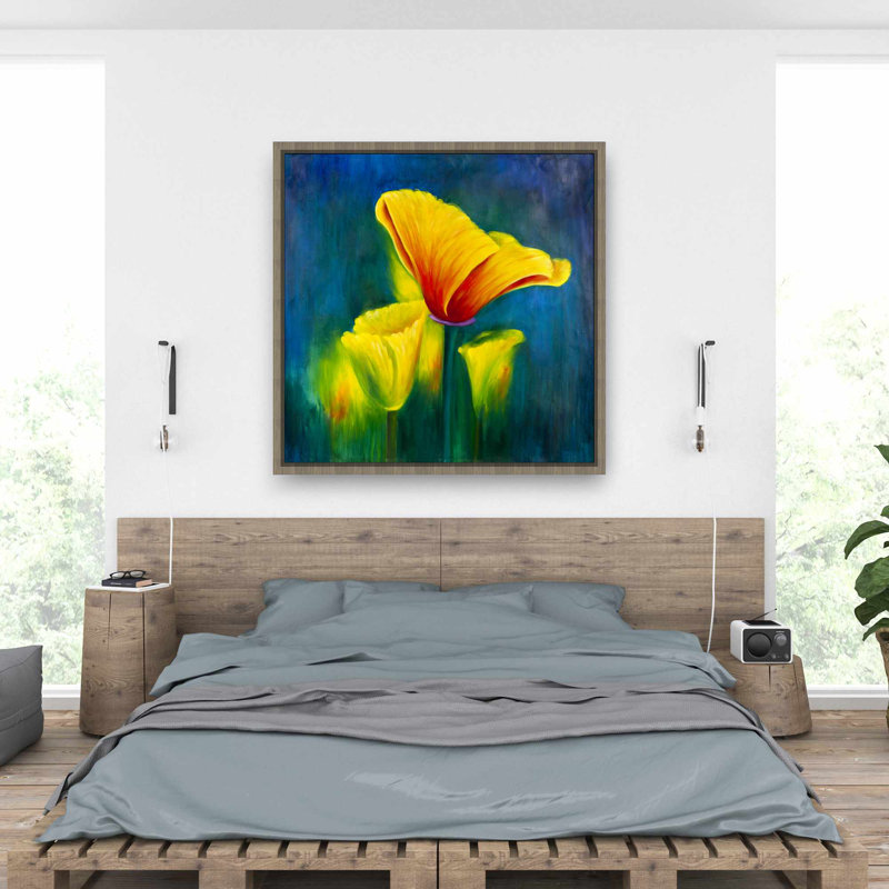 Belles fleurs encadrées sur toile | Décoration intérieure