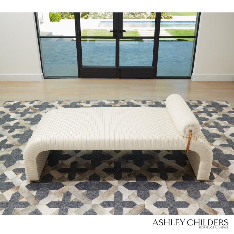 Cade Daybed-Graphite Leather, Cade Daybed White Faux Leather