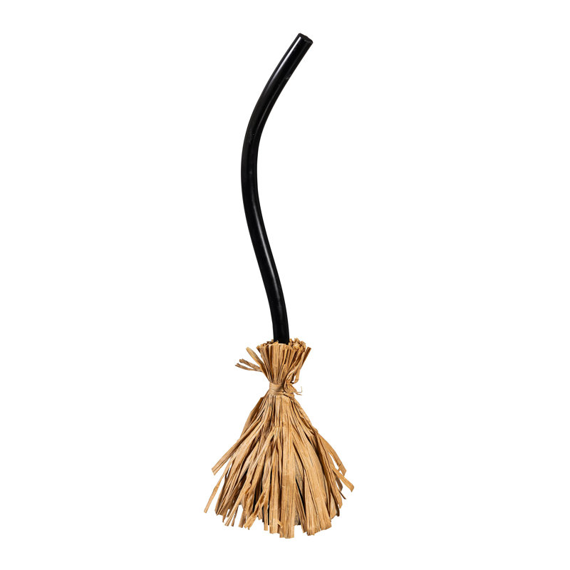 Broom with Movement Fabric Table decor, 19"H