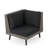 SOFA SET CORNER+TABLE - BROWN