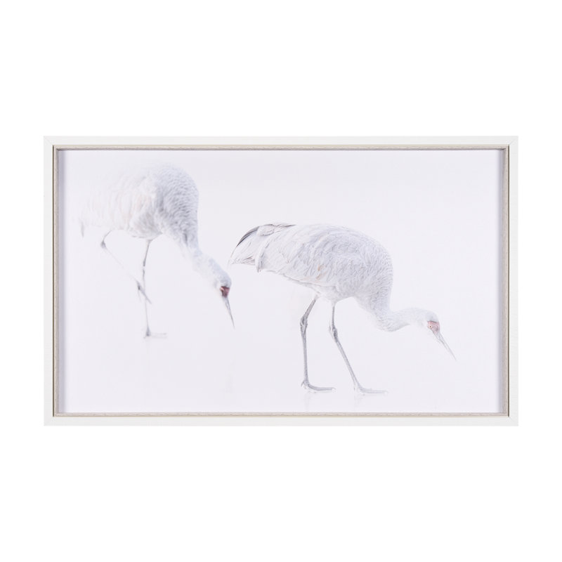 Sandhill Crane I by Chad Mckay a Hand Embelished Textured Framed Art Print