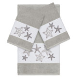 Lydia 100% Turkish Cotton Embellished 3 Piece Towel Set