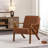 26.5" Wide Solid Wood Frame Upholstered Mid Century Accent Chair, Modern Armchair-941512337