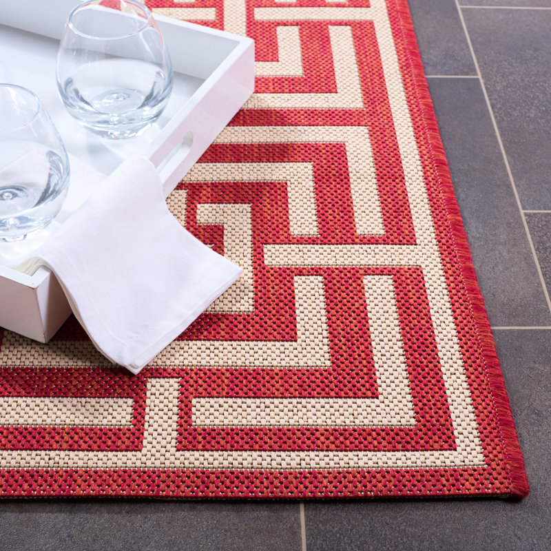 Carovella Performance Geometric Indoor/Outdoor Area Rug, Runner 2'2" x 12'