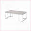 Chêne naturel Table basse chromée - Centre de table spacieux et moderne avec base stable