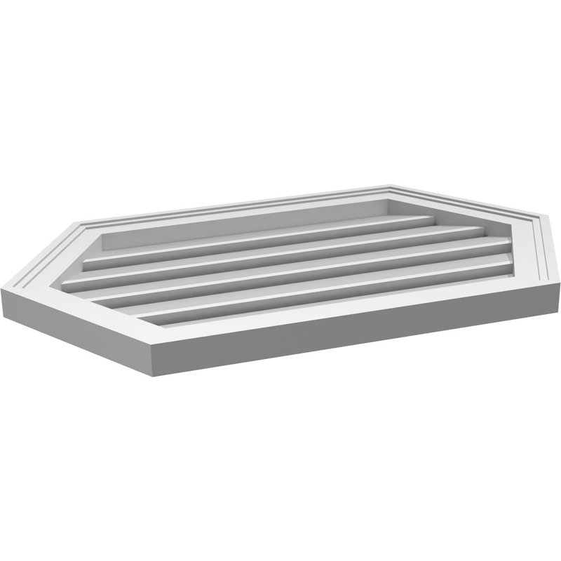 Évent horizontal fonctionnel à pignon en uréthane à surface horizontale Signature, H 18 po x l 30 po x P 1,5 po