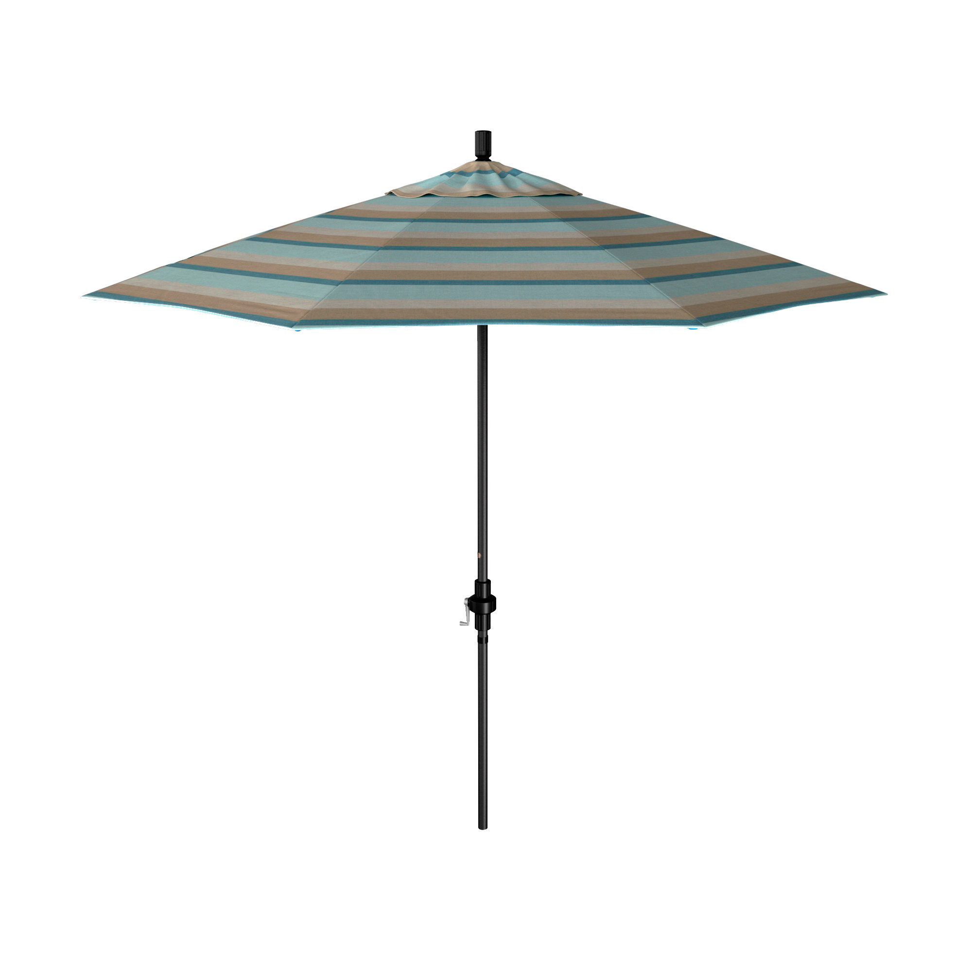 Garita 108'' Market Sunbrella® Umbrella, Gateway Mist Sunbrella®, Stone Black