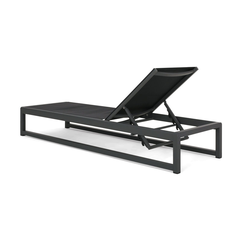 FAUTEUIL DE PLAGE MODESTA CHAISE, Noir