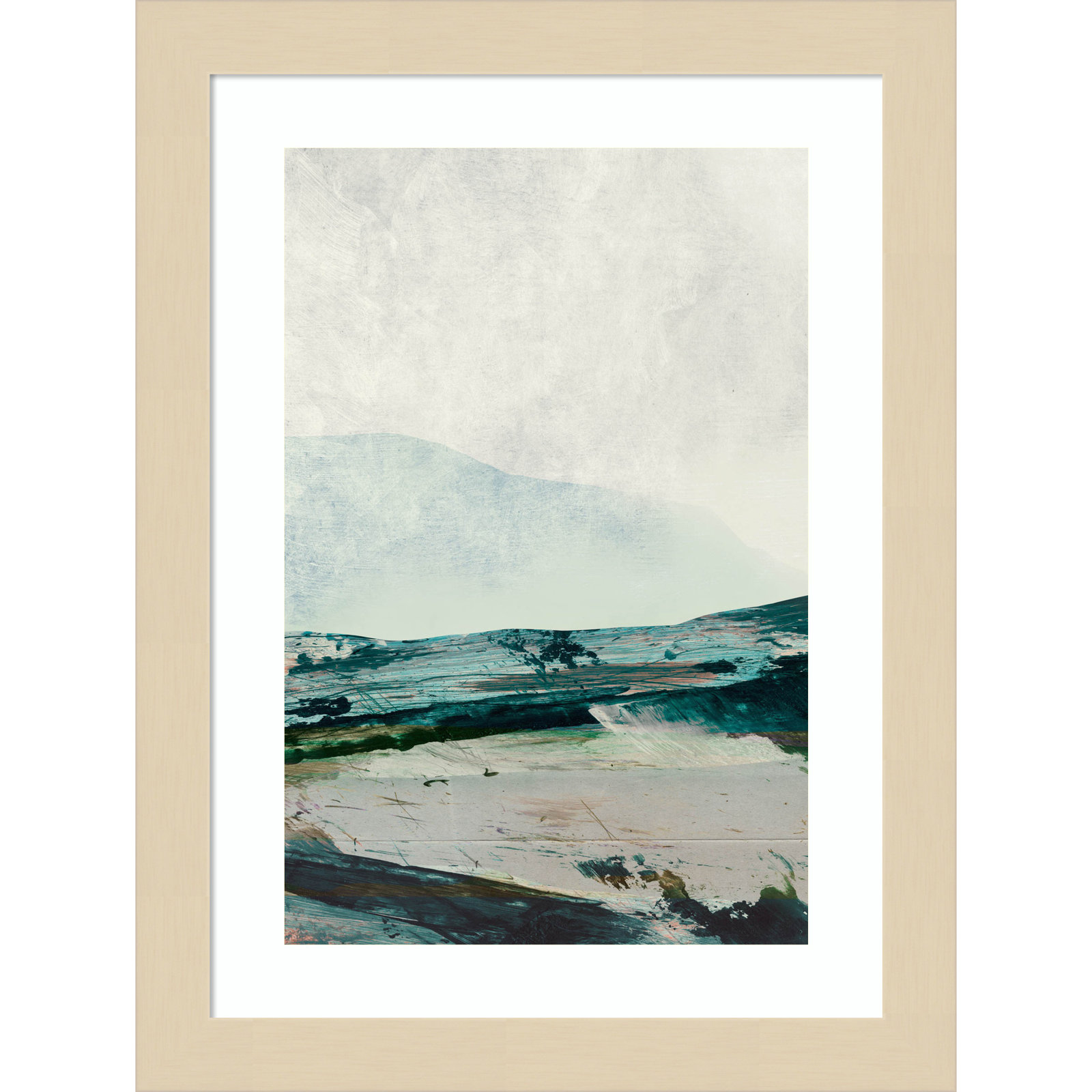 Cleve "Mountain Mists" Print by Dan Hobday, Brown Framed, 13" H x 10" W