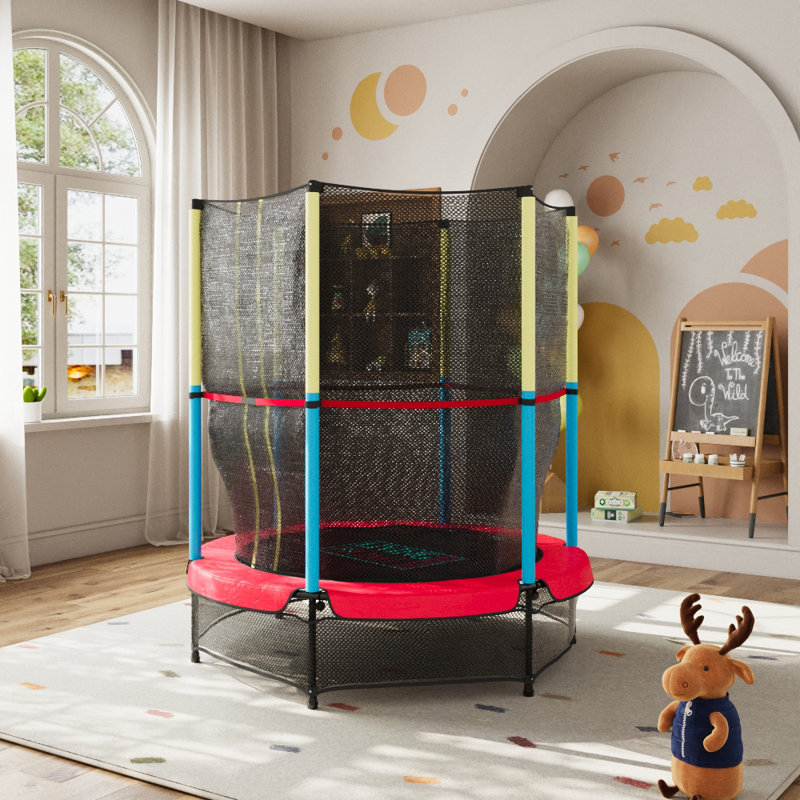 Costache 140cm D Hexagon Backyard Above Ground Trampoline