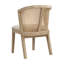 Chaise de salle à manger Cayli de style néoclassique moderne en rotin avec dossier incurvé et structure en hévéa massif-135068440-135068443