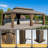 24 Ft. W X 14 Ft. D Aluminum Patio Gazebo With Double Roof