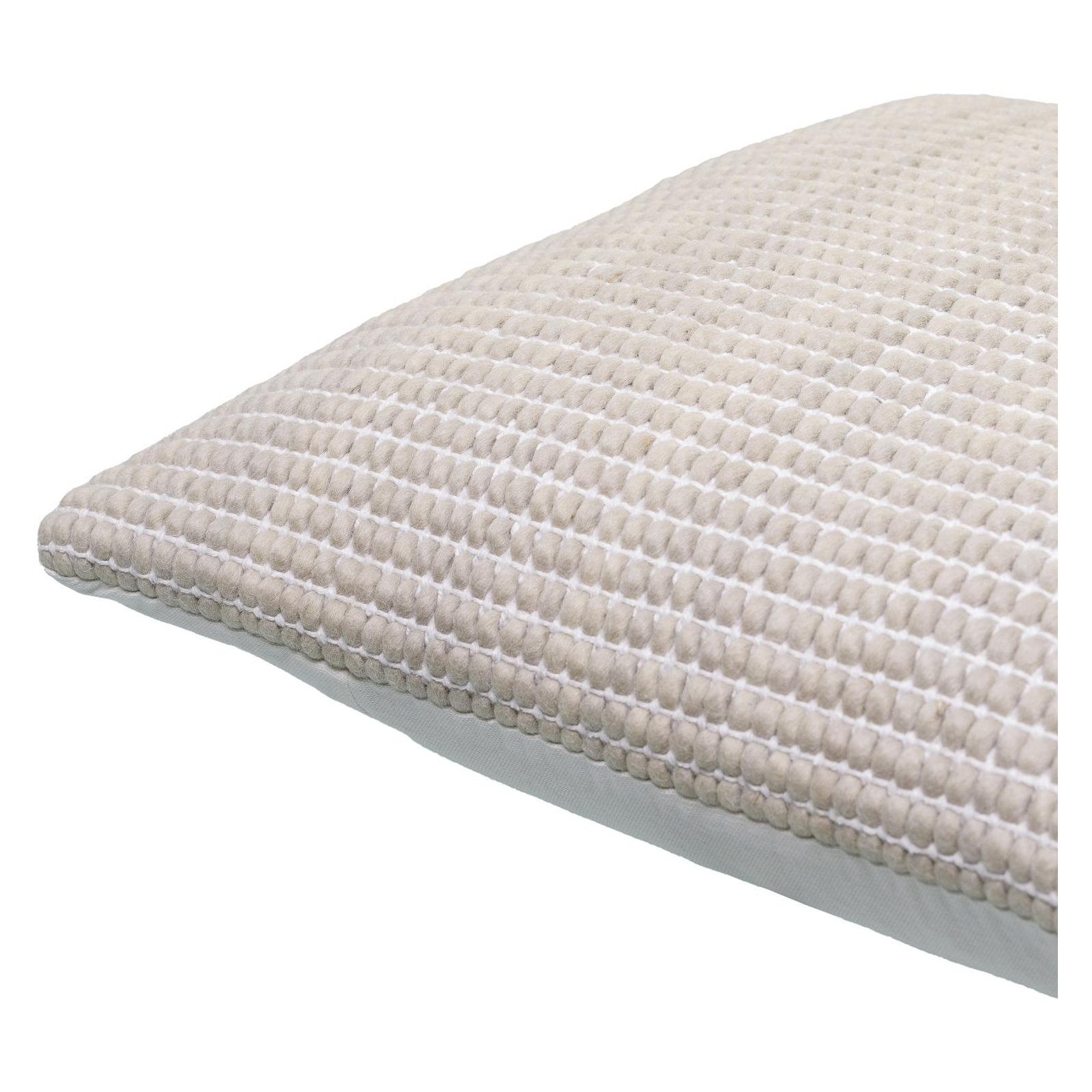 Waverly Wool Throw Pillow, Down, Gray, 13" x 20"