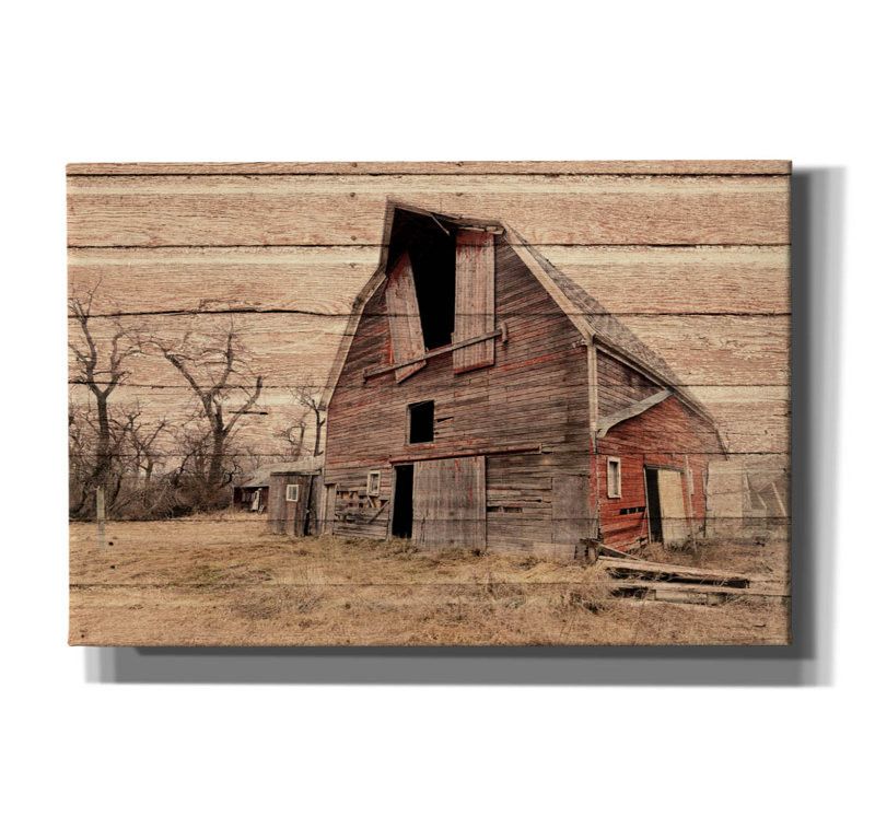 «Lost Farmstead On The Prairie 079» par Gordon Semmens, H 12 po x l 18 po x P 0,75 po