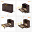 Grand lit escamotable avec station de charge USB, lit escamotable mural escamotable vertical avec tiroirs, lit de chambre d'amis peu encombrant, finition café