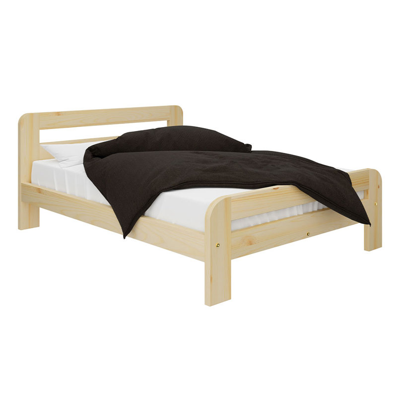 Nodax Wooden Bed Frame Nordic Sky (F2) - Solid Pine Wood, Easy Assembly, Sturdy Slats & Extra Support Legs Bed Frame Furniture