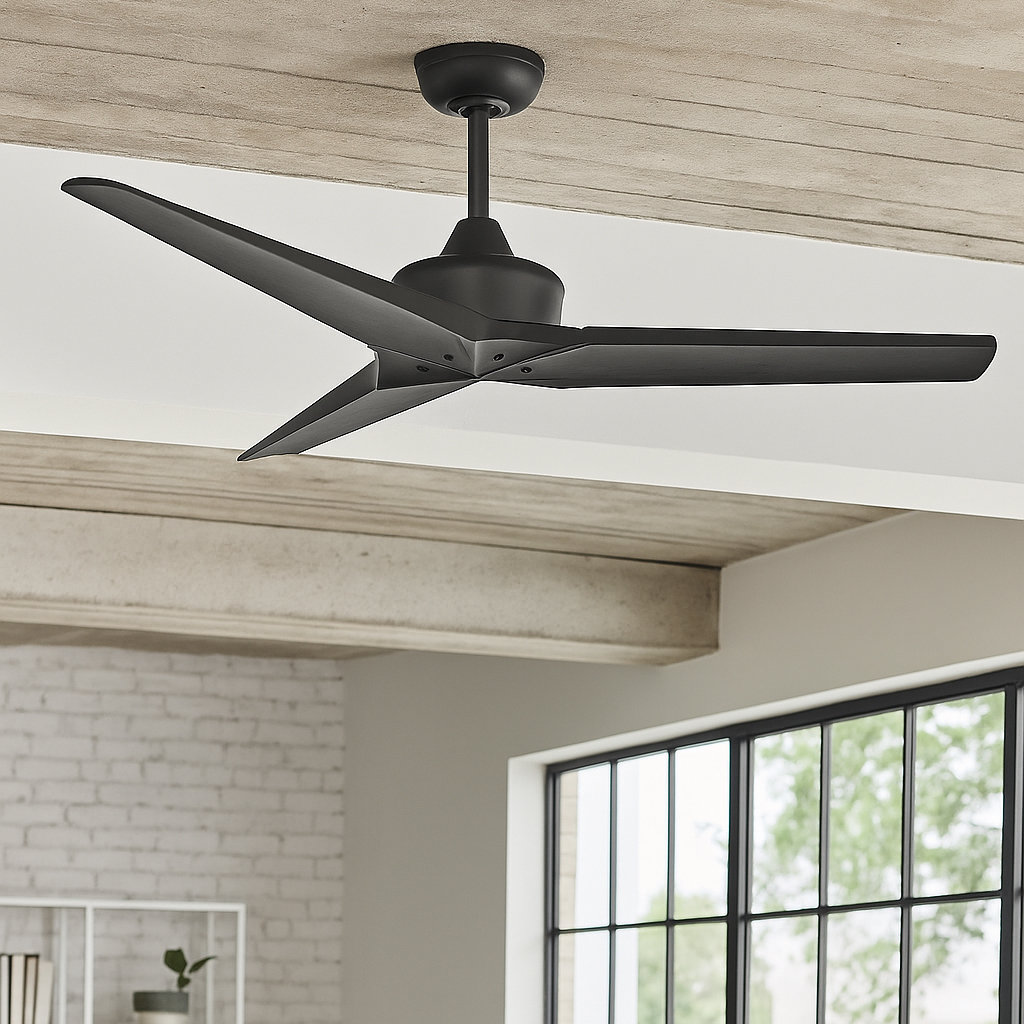 Chisel 52" Smart Ceiling Fan, Black