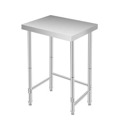 Stainless Steel Work Table in 5 Sizes (16×24, 18×24, 18×28, 18×32, 18×36), Commercial Kitchen Prep Utility Table with Fixed Legs or Wheels