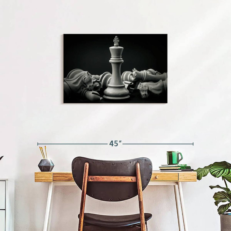 «Chess King», reproduction sur toile, H 20 po x l 30 po x P 1,25 po