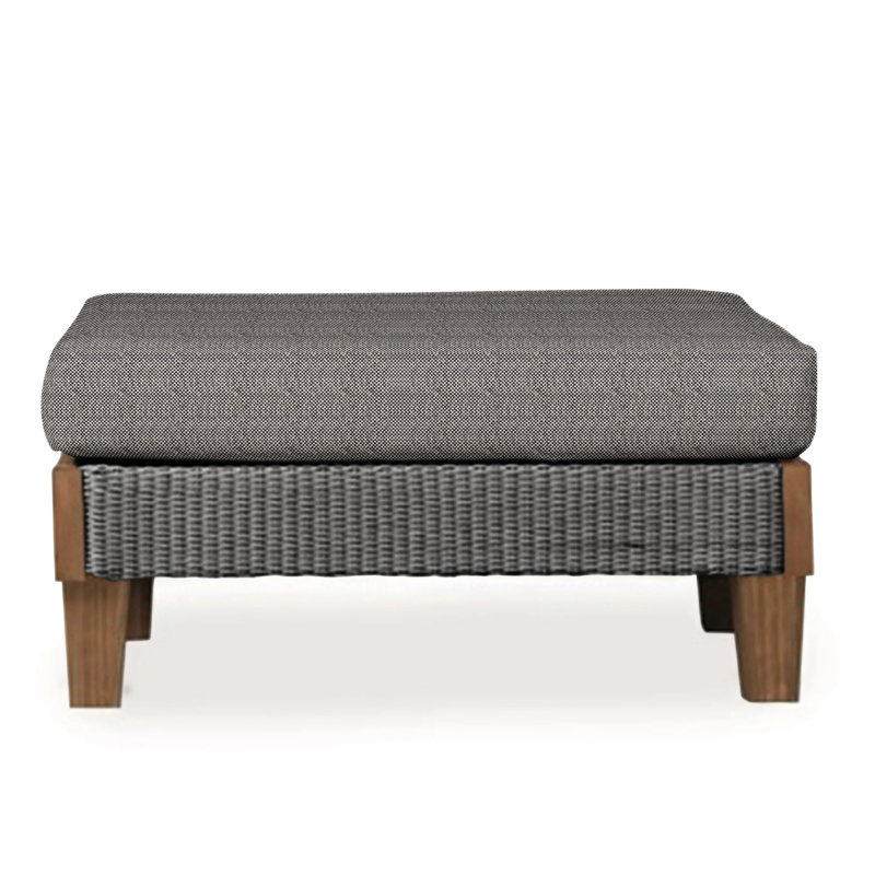 Catalina Outdoor Ottoman, Loveboat Saffron, Ivory