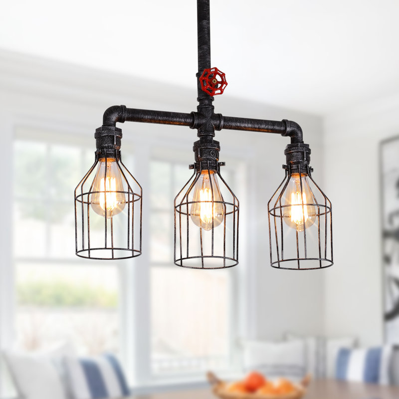 Luminaire suspendu linéaire à 3 lumières pour îlot de cuisine Anye