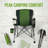 Folding Camping Chair With Cup Holder And Storage Bag, Heavy Duty Support 400 LBS, Oversized Collapsible Portable Camping Chair For Outdoor Camp, Picnic, Travel, Fishing Green-658029193