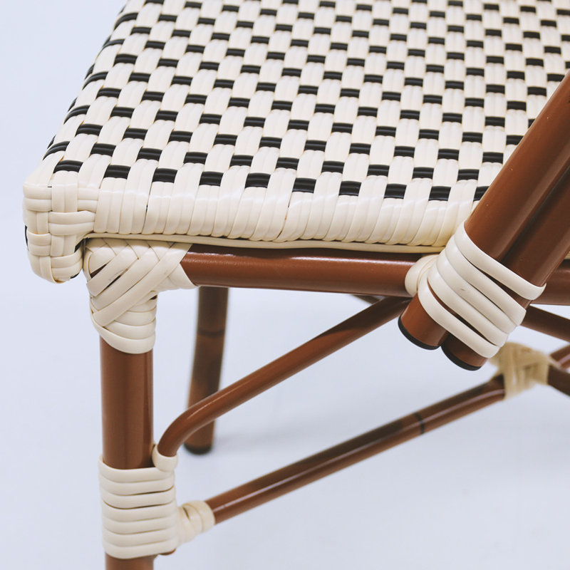 831 Series Bistro Side Chair, Dark Bamboo /Cream 