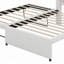 Lit plateforme tapissier Ovilla double avec lit gigogne et lit gigogne-1756071152