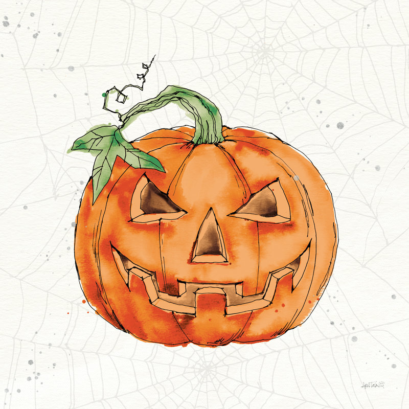 «Phantom Pumpkin» par Anne Tavoletti - reproduction d'art sur toile tendue, L 12 po x H 12 po