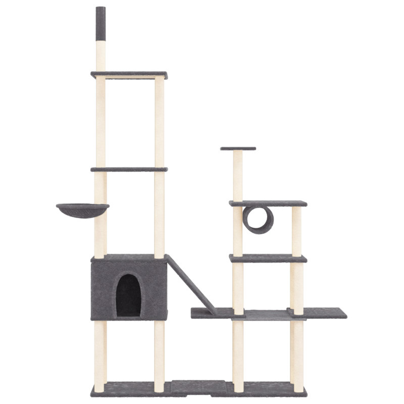 Cat Tree with Sisal Scratching Posts, Dark Grey